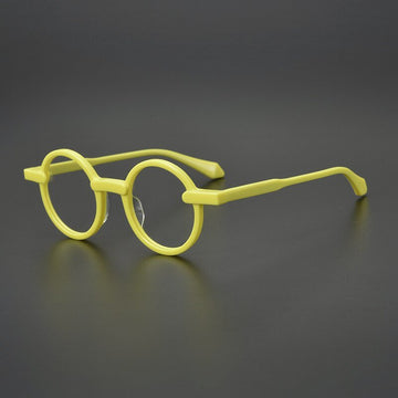 Arlo Retro Round Acetate Eyeglasses Frame Round Frames Southood Yellow
